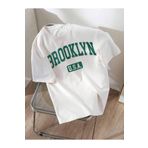AFROGİYİM Unisex Brooklyn Usa Baskılı Oversize T-shirt