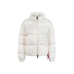 After Label TURKUN7864-1 Beyaz Fermuarlı Kaz Tüyü Kadın Mont
