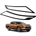 Aftermarket 2019+MİTSUBİSHİ L200 Far Koruma Kaplama Çerçevesi Siyah Ithal