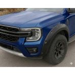 Aftermarket 2023+FORD Ranger T9 Uyumlu Vida Görünümlü Çamurluk Dodik Kaplama Kabartma Koruma Mat Siyah 4 Parça