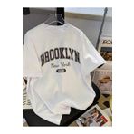 Afternoon Kids Kız/Erkek Çocuk Beyaz ''Kahverengi Brooklyn'' Baskılı T-shirt