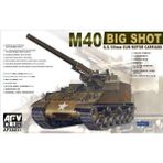 Afv Club AF35031 1/35 M40 Big Shot U.s. 155MM Gun Motor Carriage Tank Demonte Plastik Maketi - Renkli