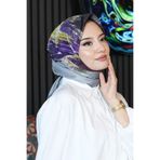 AFVENTE Fırça Desen Mor Soft Pamuk Eşarp