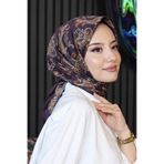 AFVENTE Paisley Desen Acı Kahve Soft Pamuk Eşarp