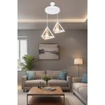 Ag Light Design Beyaz Sarkıt Avize Koridor Salon Yatak Odası Mutfak Lamba - 2 - Beyaz - Altın