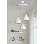 AG LightDesign 3'lü Asma Beyaz Sarkıt Avize Yatak Odası Salon Mutfak Koridor Lamba 17 AGnm25