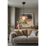 AG LightDesign Füme Sarkıt Avize Yatak Odası Salon Mutfak Koridor Lamba İçi Gold