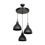 AG LightDesign Siyah Asma Sarkıt Avize Yatak Odası Salon Mutfak Koridor Lamba 3'lü
