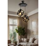 AG LightDesign Siyah Küp Sarkıt Avize Salon Yatak Odası Mutfak Koridor Lamba