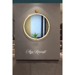 Aga Konsept LED Li Gold Simirna Ayna 50*75 cm, 60*70 cm ve 75*85 cm Dekoratif Hol Koridor Duvar Salon Mutfak Banyo Wc Ofis Makyaj Aynası