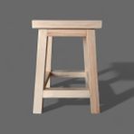 Ağaçkakan Doğal Ahşap Tabure, Ham, Zımparalanmış, Cilasız, Masif, Kullanıma Hazır, Kurulu, Klasik, Naturel, Yan Sehpa, Dekoratif Stant, 30CMX30CMX43CM
