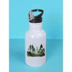 Ağaçlar Baskılı Matara Suluk 600 ml - Sporcu Suluğu, Büyük Suluk, Spor Matara, Sporcu Sulukları