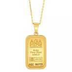 AgaKulche 2.5 gr 24 Ayar Külçe Altın Kolye
