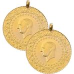 AgaKulche Eski 2 Adet Yarım Altın