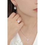 AgaKulche S102RB 925 11.8 gr Rose Oval Tasarım Gümüş Takı Seti