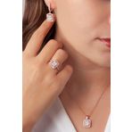 AgaKulche S30RB 925 13 gr Rose Baget Taşlı Gümüş Takı Seti