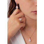 AgaKulche S52RB 925 11 gr Rose Damla Baget Kadın Gümüş Set