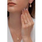 AgaKulche S62GP 925 12.2 gr Gold Oval Model Kadın Gümüş Takı Seti