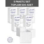 Ağaoğlu Spanç Gazlı Bez 5x5cm 8 Katlı 500 Adet - Yüksek Emici, Yapışmayan, Nefes Alabilir %100 Pamuk Yara Pansuman Pedi