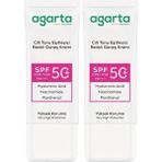 Agarta Cilt Tonu Eşitleyici 2x50 ml Renkli Kapatıcı Etkili SPF+50 Güneş Kremi