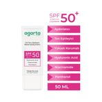 Agarta Cilt Tonu Eşitleyici Renkli Güneş Kremi, SPF 50+, Hyaluronic Acid, Niacinamide, Panthenol, 50 ml