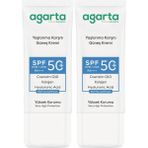 Agarta Collagen Destekli SPF+50 2x50 ml Yaşlanma Karşıtı Yüz Güneş Kremi
