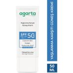 Agarta SPF 50+ Yüz Güneş Kremi 50 ml Tüm Cilt Tipleri İçin Kolajen Destekli Nemlendirici