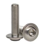 AGBERG M8 paslanmaz çelik yıldız başlı vidalar (20 adet) M8 x 25 mm flanşlı ve altı köşeli düz başlı vidalar, paslanmaz çelik vidalar A2 V2A paslanmaz, alyan vidalar, flanş vidaları
