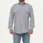 Ağca İş Elbiseleri Gri Erkek Uzunkol Gömlek - 2XL