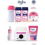 Ağda Makineleri, Hassas Ciltler Için 220 gr Boncuk Inci, 200 gr Kartuş El Ağdası, 25M Ağda Bezi