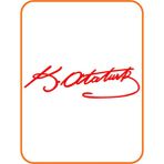 Agdeniz Atatürk Imza Oto Sticker Kırmızı 20*7 cm - Standart - Siyah