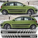 Agdeniz Kia Rio Için Uyumlu Aksesuar Oto Yan Şerit Sticker - Standart - Siyah