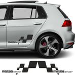 Agdeniz Mazda 323 Için Uyumlu Aksesuar Yan Sport 28*13 - Standart - Siyah