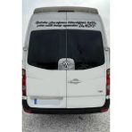 Agdeniz Oto Cam Yazı Sözleri Ticari-Servis-Dolmuş-Panelvan Uzun Sticker Model 24 - Standart - Siyah