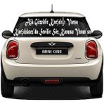 Agdeniz Oto Cam Yazı Sözleri Ticari-Servis-Dolmuş-Panelvan Uzun Sticker Model 48 - Standart - Siyah