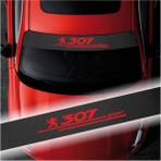 Agdeniz Peugeot 307 Için Uyumlu Aksesuar Oto Ön Cam Oto Sticker Karbon - Standart - Kırmızı