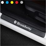 Agdeniz Renault Broadway Için Uyumlu Aksesuar Oto Kapı Eşiği Sticker Karbon 4 Adet - Standart - Beyaz