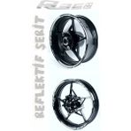 Agdeniz Yamaha R25 M Jant Şeridi ,jant Sticker Reflektif Beyaz Uyumlu - Standart - Siyah