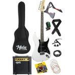 AGE-80WH Amfili Full Elektro Gitar Seti 4/4 Yetişkin 39 Inç White