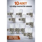 AGE YAPI 10’lu 1/2 köşe radyatör vanası,kalorifer peteği vanası, köşe petek vanası, radyatör vana seti,