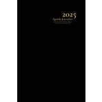Agenda 2025 Journalier A5: Noire - Sans Spirale - 365 Jours: 1 Page Par Jour - Petit Format - Organisateur En Français - Couverture Souple - Planificateur: Professionnel - Pour Femme, Homme & Enfant.