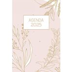 Agenda 2025 Semainier de Poche: A6 Petit Format 10x15 Mini Hebdomadaire Horaires Original en Français Pratique pour Sac à Main Quotidien Femme Homme avec Heures Beige Doré