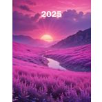 Agenda 2025 semana vista vertical a4 con horas: Planificador 12 meses vista semanal. Libro de citas con fecha y horario y espacio para notas y objetivos. Cuaderno español