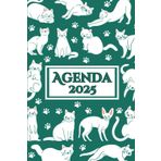 Agenda 2025: Settimanale da Gennaio 2025 a Dicembre 2025, 12 mesi, La settimana su una doppia pagina, Formato A5, gatto, 126 pagine.