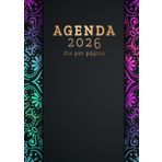 Agenda 2026 día por página: grande diaria A4, planificador diario y mensual, calendario 12 meses por horas, español, Organizador 2026 - Mandala