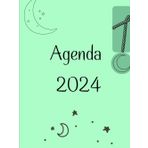 Agenda-Calendario con planificador mensual y semanal, Enero a Diciembre 2024, de pasta dura a color, 8.5"x11": Agenda del 2024, organice y planifique ... sus objetivos y metas con color y motivación.