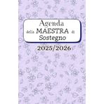 Agenda della Maestra di Sostegno | Agenda settimanale: 52 Settimane | Settimana su doppia pagina, Formato A5 | Calendario Mensile e Settimanale | 12 mesi | Agenda DATATA | lilla