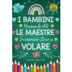 Agenda Maestra 2024 2025 A5: Pianificatore settimanale e mensile | 12 mesi | regalo maestre fine anno | nido asilo elementare scuola secondaria | formato piccola