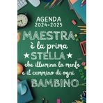 Agenda Maestra 2024 2025: Taccuino Diario scuola 1 Settimana Su 2 Pagine | Regalo Grazie Insegnanti Asilo Nido Elementare