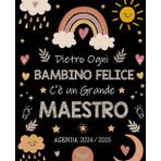 Agenda Maestro 2024 2025: Regali maestre fine anno | pianificatore una settimana su due pagine | da agosto 2024 a luglio 2025 | 12 mesi | insegnante elementare nido asilo scuola secondaria